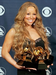 Mariah con sus últimos tres Grammy