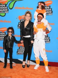 Mariah Carey, Nick Cannon, Moroccan & Monroe @ Orange Carpet Kids Choice Awards 2018 - 3